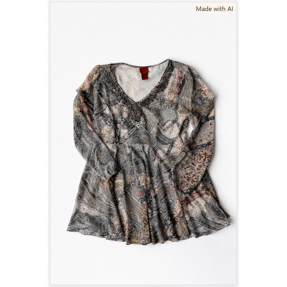 V Cristina Chiffon Dress Women's L